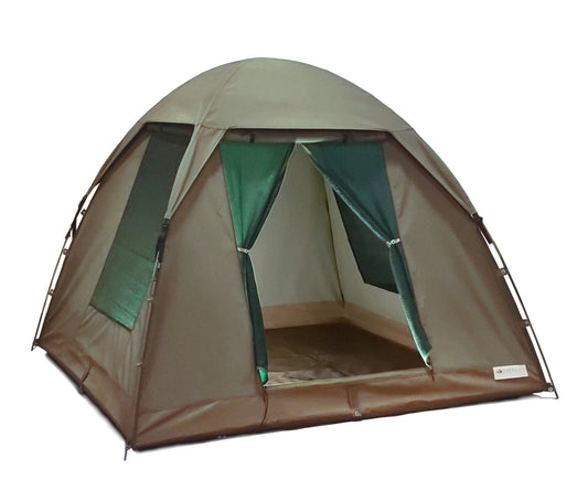 FALKSON Adventurer 4 | 3 person tent | 2.4x2.4m Bow tent | All weather canvas camping tent
