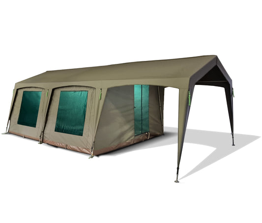 FVELDT Family Camper | 6 Person | Two room all weather canvas camping tent