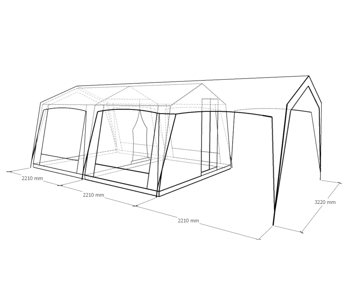 2 room canvas tent hotsell