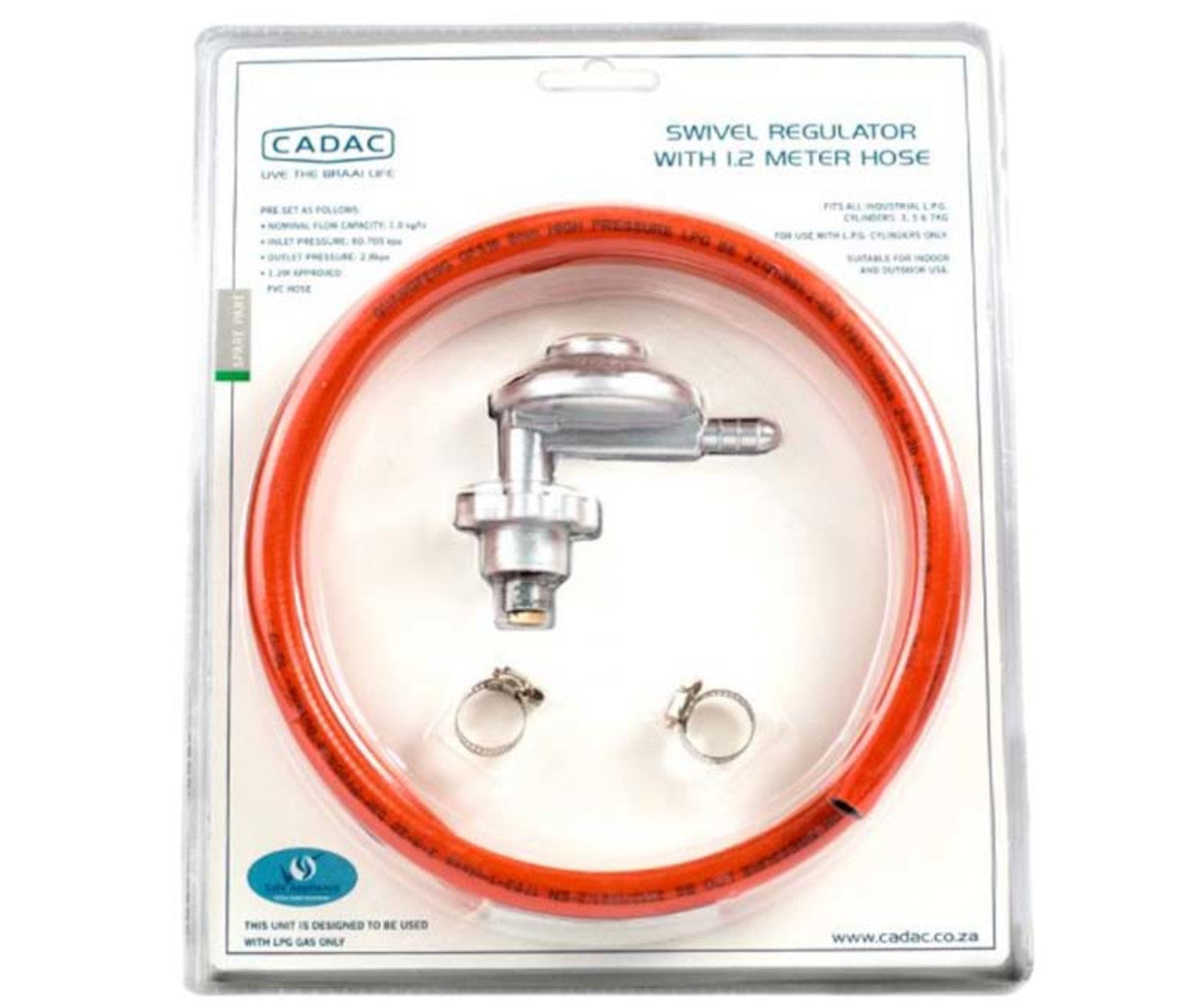 Cadac Swivel Regulator and 1,2m Hose