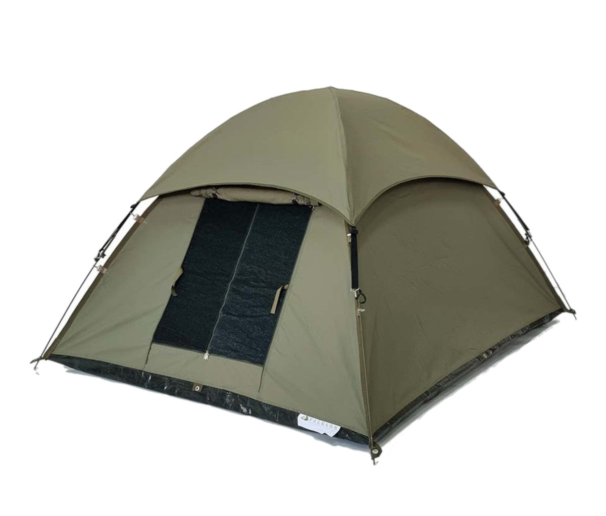FALKSON Adventurer 2 | 2 person tent | 1.8x2.1m Bow tent | Compact canvas camping tent